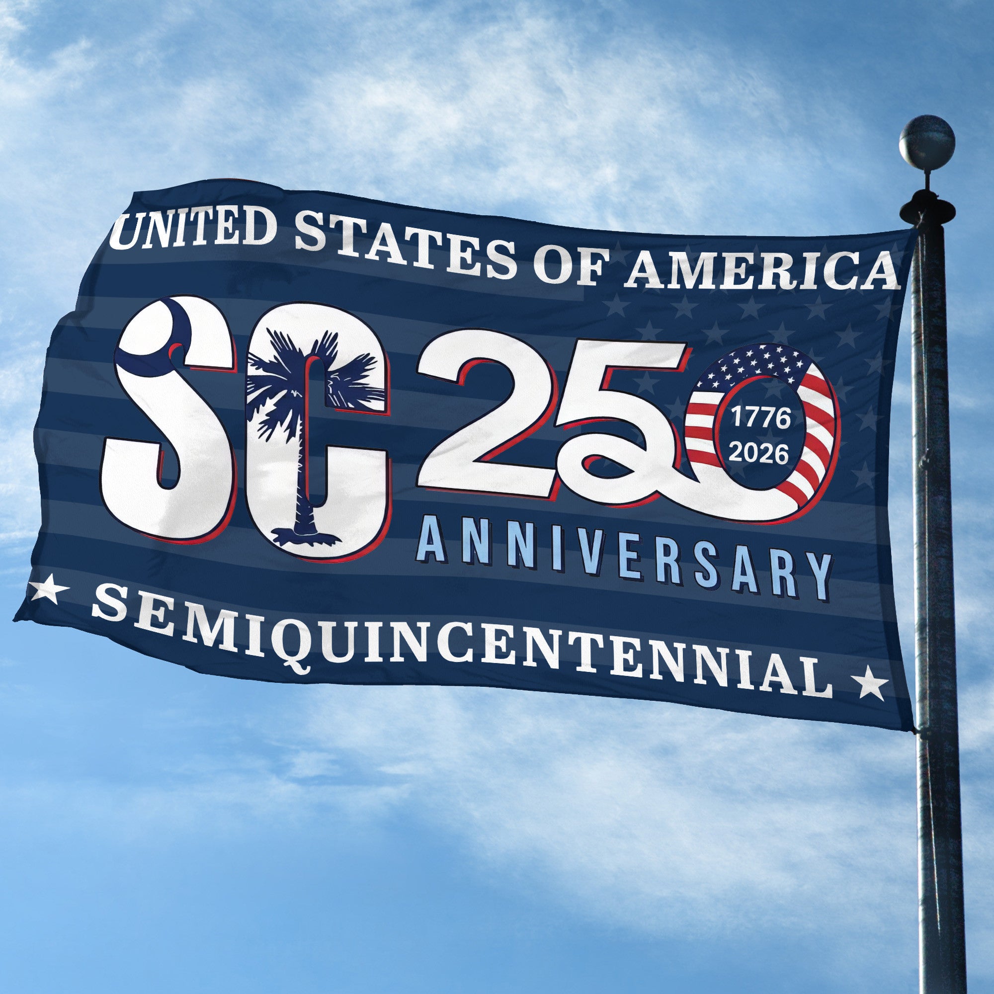 Premium America 250th Anniversary Grommet Flag, America 250th Flag, America 250th Birthday, Best Gifts On Independence Day, Veterans Day.