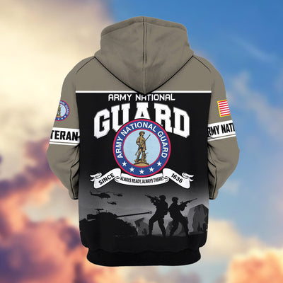 Premium US Veterans Zip Hoodie, Gifts For US Veterans, Gifts On Father's Day, Veterans Day.