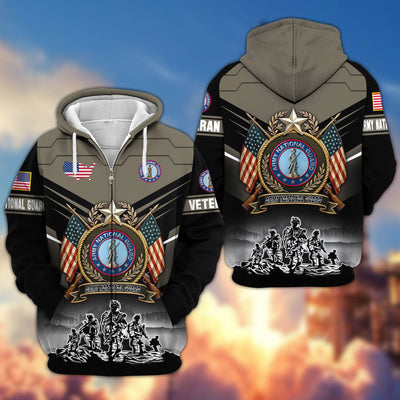 Premium US Veterans Zip Hoodie, Gifts For US Veterans, Gifts On Father's Day, Veterans Day.