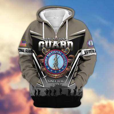 Premium US Veterans Zip Hoodie, Gifts For US Veterans, Gifts On Father's Day, Veterans Day.