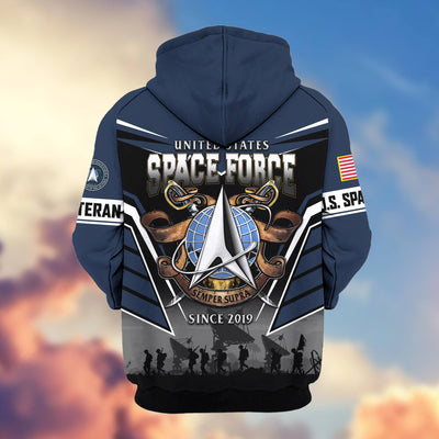 Premium US Veterans Zip Hoodie, Gifts For US Veterans, Gifts On Father's Day, Veterans Day.
