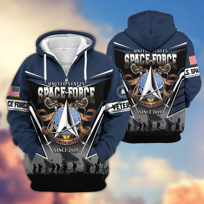 Premium US Veterans Zip Hoodie, Gifts For US Veterans, Gifts On Father's Day, Veterans Day.