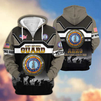 Premium US Veterans Zip Hoodie, Gifts For US Veterans, Gifts On Father's Day, Veterans Day.