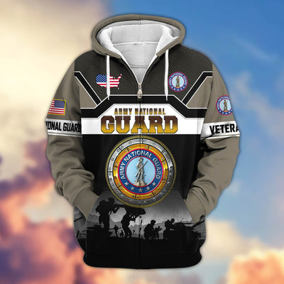 Premium US Veterans Zip Hoodie, Gifts For US Veterans, Gifts On Father's Day, Veterans Day.