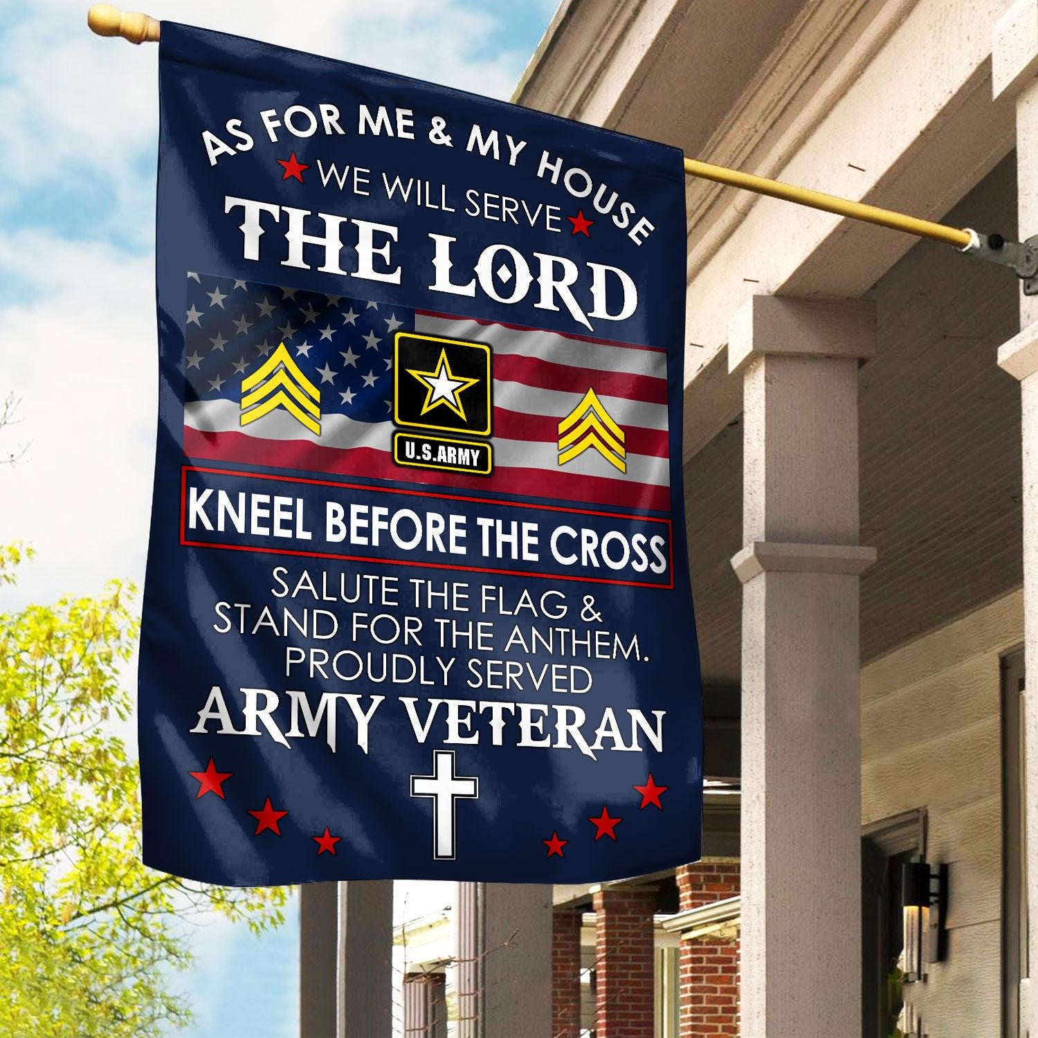 Premium Custom US Army Flag, Gift For Army Veteran, American Flag, Patriotic Flag, Garden Flag, House Flag, Best Gifts On Father's Day, Independence Day, Veterans Day.