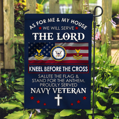 Premium Custom US Navy Flag, Gift For Navy Veteran, American Flag, Patriotic Flag, Garden Flag, House Flag, Best Gifts On Father's Day, Independence Day, Veterans Day.