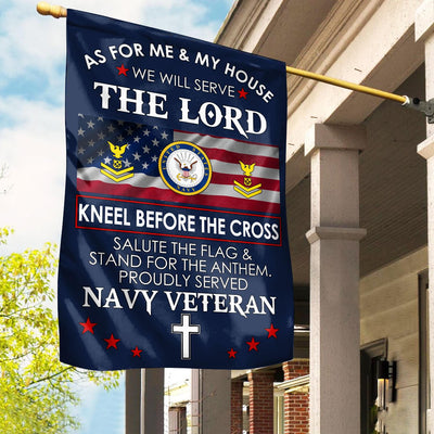 Premium Custom US Navy Flag, Gift For Navy Veteran, American Flag, Patriotic Flag, Garden Flag, House Flag, Best Gifts On Father's Day, Independence Day, Veterans Day.