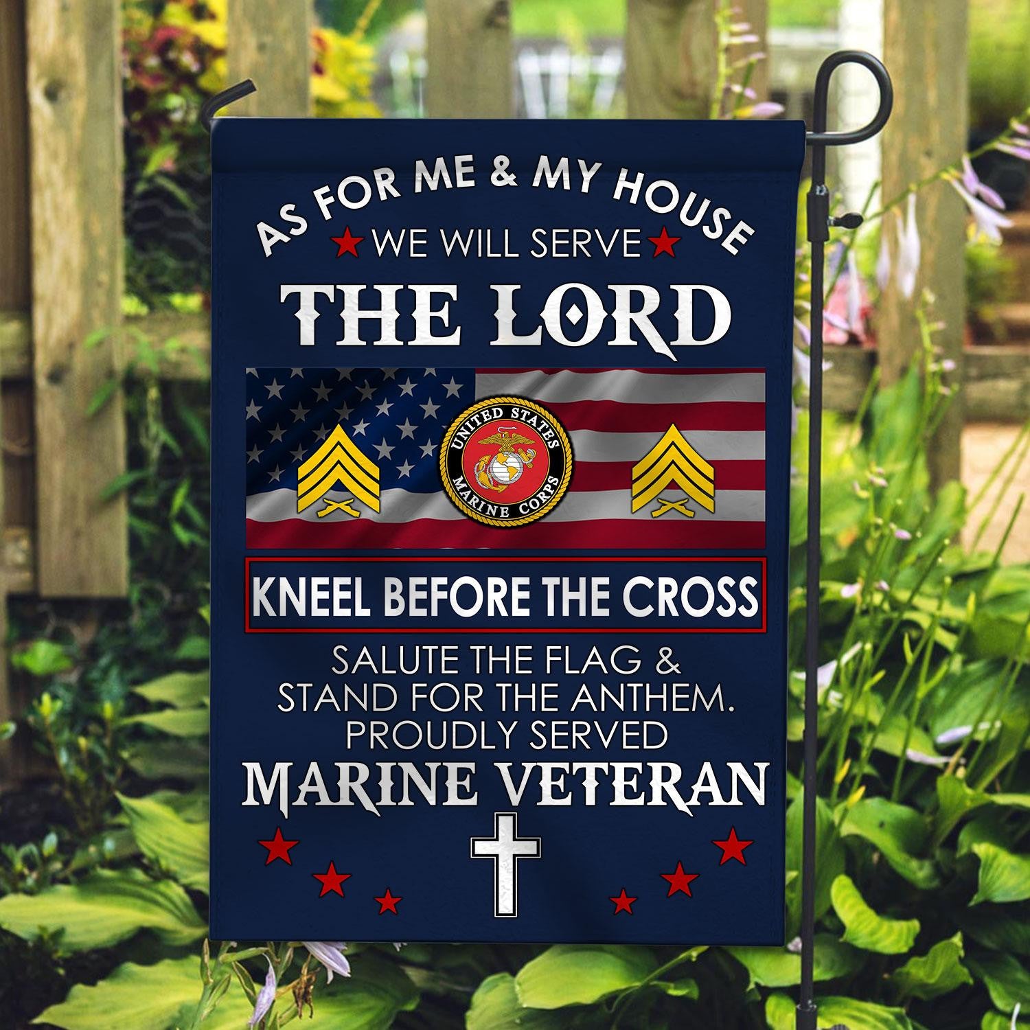 Premium Custom USMC Flag, Gift For Marine Veteran, American Flag, Patriotic Flag, Garden Flag, House Flag, Best Gifts On Father's Day, Independence Day, Veterans Day.