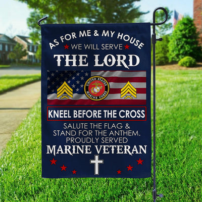 Premium Custom USMC Flag, Gift For Marine Veteran, American Flag, Patriotic Flag, Garden Flag, House Flag, Best Gifts On Father's Day, Independence Day, Veterans Day.