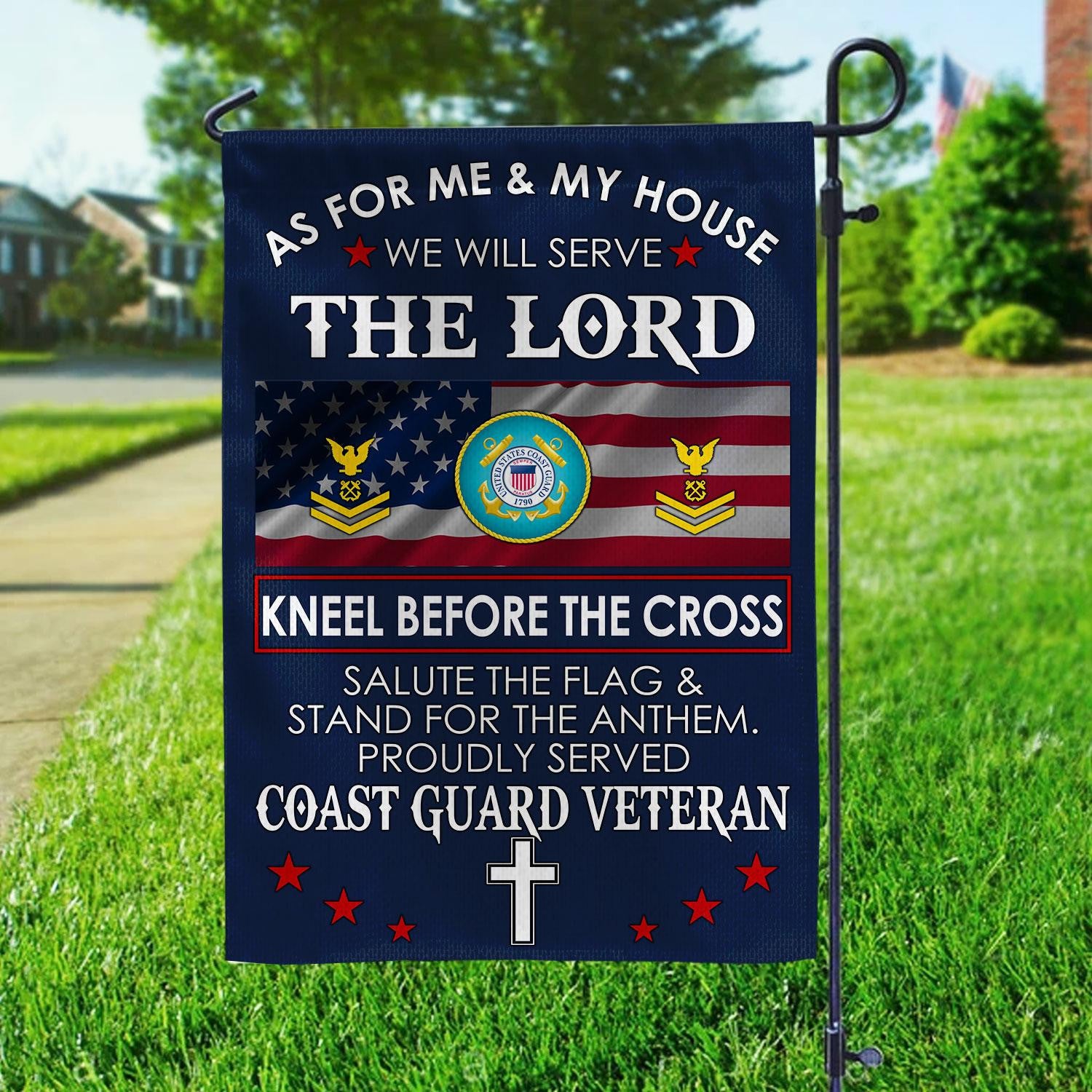 Premium Custom USCG Flag, Gifts For Coast Guard Veteran, American Flag, Patriotic Flag, Garden Flag, House Flag, Best Gifts On Father's Day, Independence Day, Veterans Day.