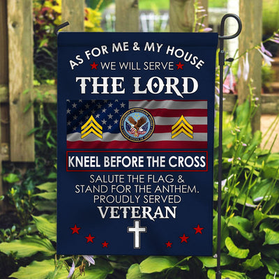 Premium Custom US Veteran Flag, Gifts For US Veteran, American Flag, Patriotic Flag, Garden Flag, House Flag, Best Gifts On Father's Day, Independence Day, Veterans Day.