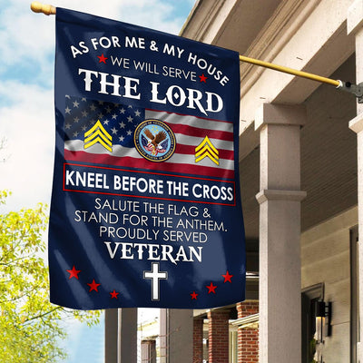 Premium Custom US Veteran Flag, Gifts For US Veteran, American Flag, Patriotic Flag, Garden Flag, House Flag, Best Gifts On Father's Day, Independence Day, Veterans Day.