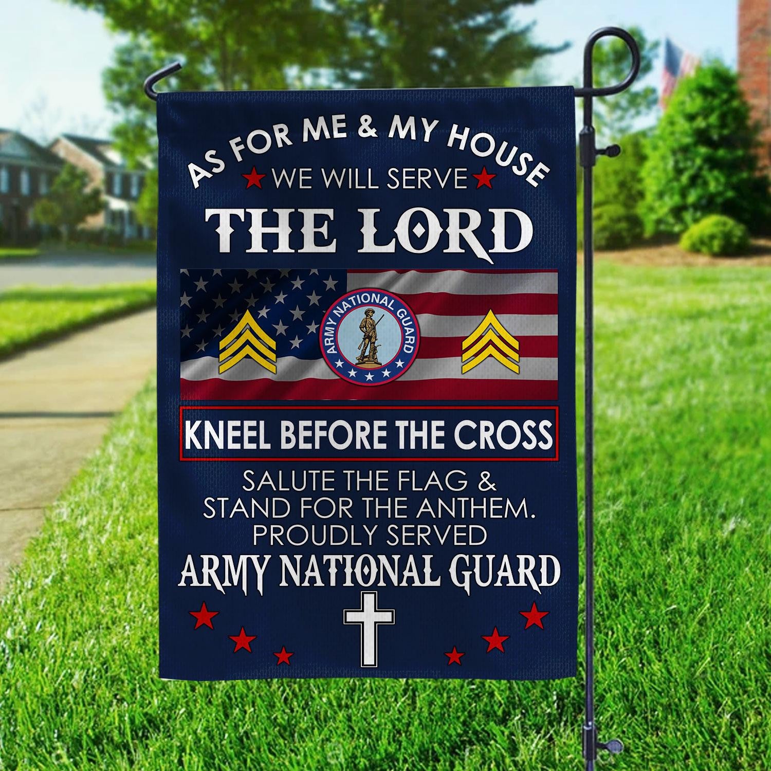 Premium Custom US Army National Guard Veteran Flag, Gifts For Army National Guard Veteran, American Flag, Patriotic Flag, Garden Flag, House Flag, Best Gifts On Father's Day, Independence Day, Veterans Day.