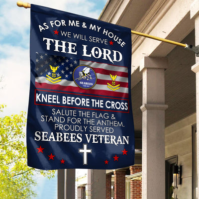 Premium Custom US Seabees Veteran Flag, Gifts For Seabees Veteran, American Flag, Patriotic Flag, Garden Flag, House Flag, Best Gifts On Father's Day, Independence Day, Veterans Day.