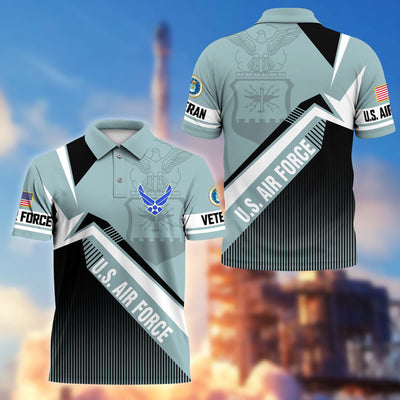 Premium US Veterans Polo Shirt, Gifts For US Veterans, Gifts On Father's Day, Veterans Day.