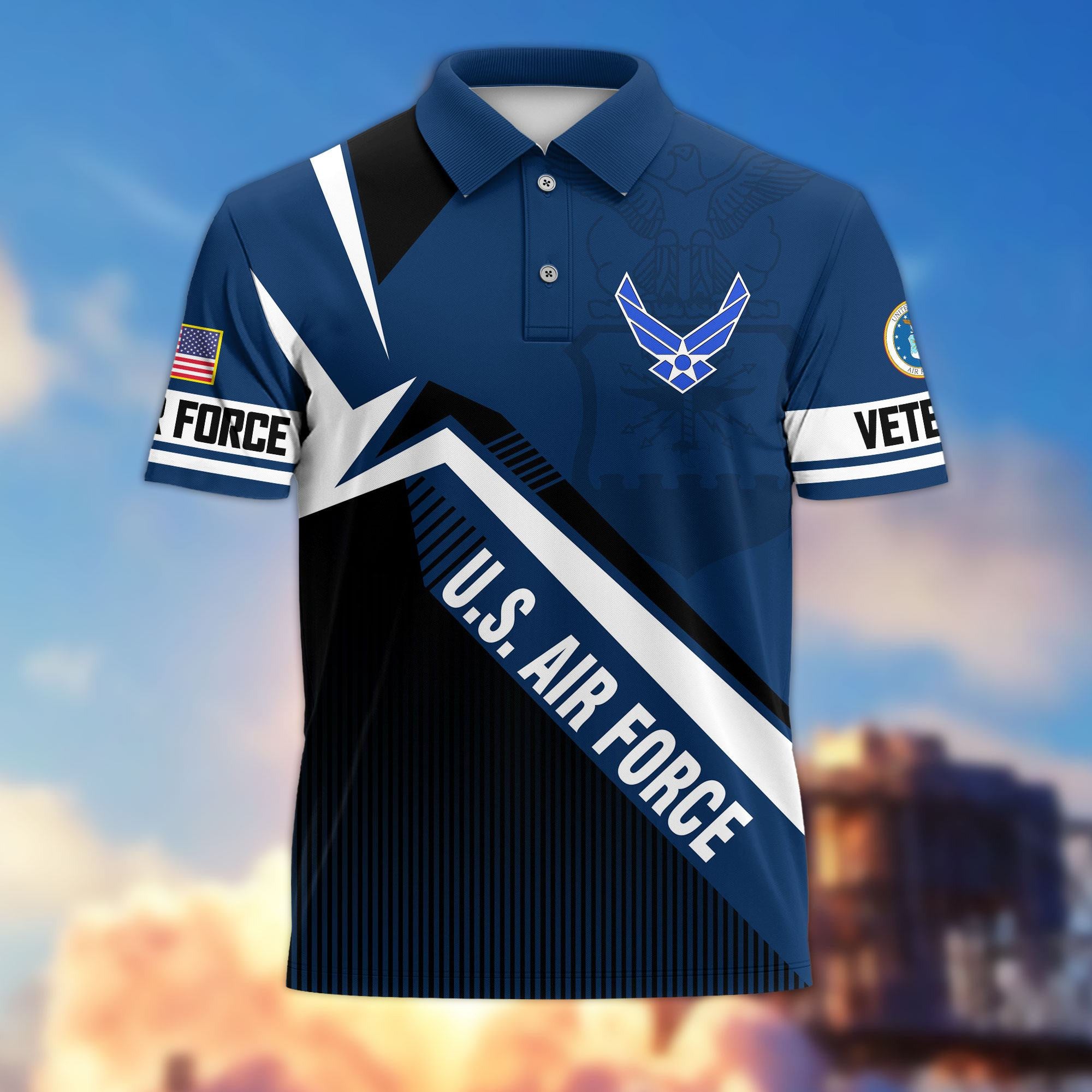 Premium US Veterans Polo Shirt, Gifts For US Veterans, Gifts On Father's Day, Veterans Day.