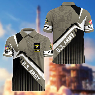 Premium US Veterans Polo Shirt, Gifts For US Veterans, Gifts On Father's Day, Veterans Day.