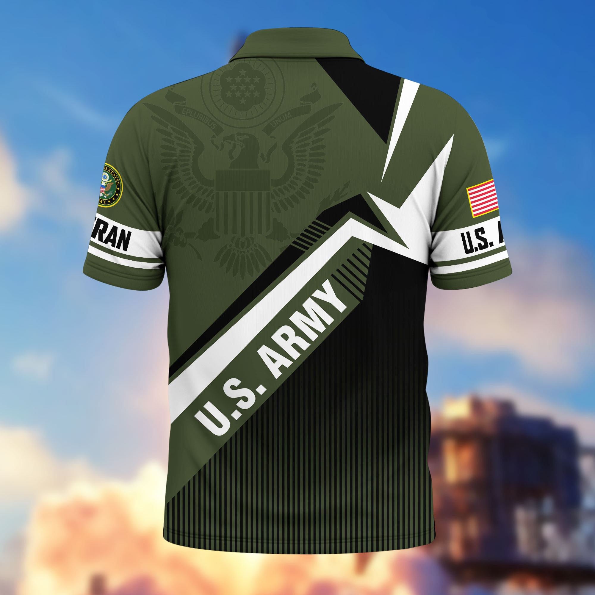 Premium US Veterans Polo Shirt, Gifts For US Veterans, Gifts On Father's Day, Veterans Day.