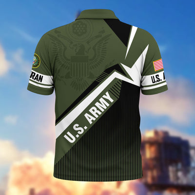Premium US Veterans Polo Shirt, Gifts For US Veterans, Gifts On Father's Day, Veterans Day.