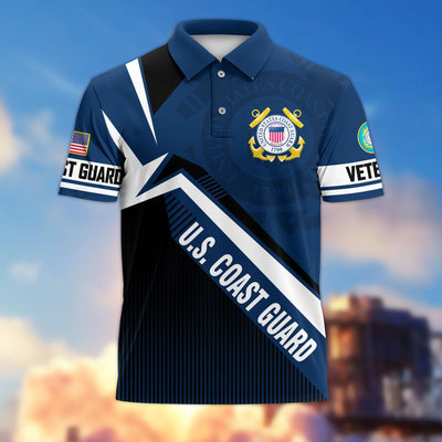 Premium US Veterans Polo Shirt, Gifts For US Veterans, Gifts On Father's Day, Veterans Day.