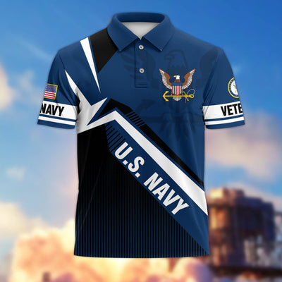 Premium US Veterans Polo Shirt, Gifts For US Veterans, Gifts On Father's Day, Veterans Day.
