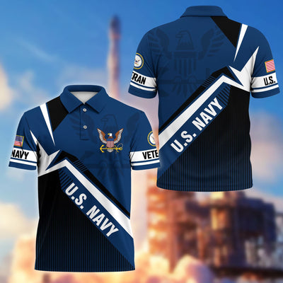Premium US Veterans Polo Shirt, Gifts For US Veterans, Gifts On Father's Day, Veterans Day.