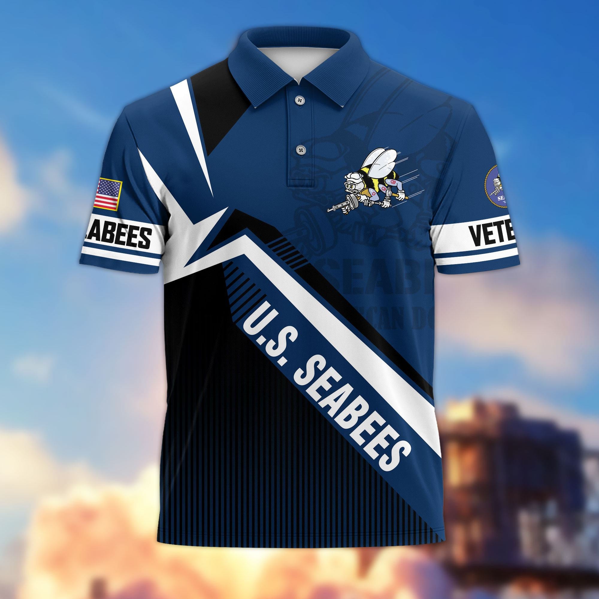 Premium US Veterans Polo Shirt, Gifts For US Veterans, Gifts On Father's Day, Veterans Day.