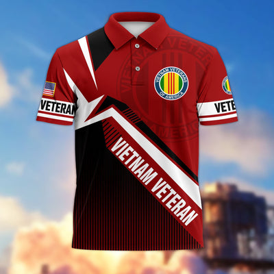 Premium US Veterans Polo Shirt, Gifts For US Veterans, Gifts On Father's Day, Veterans Day.