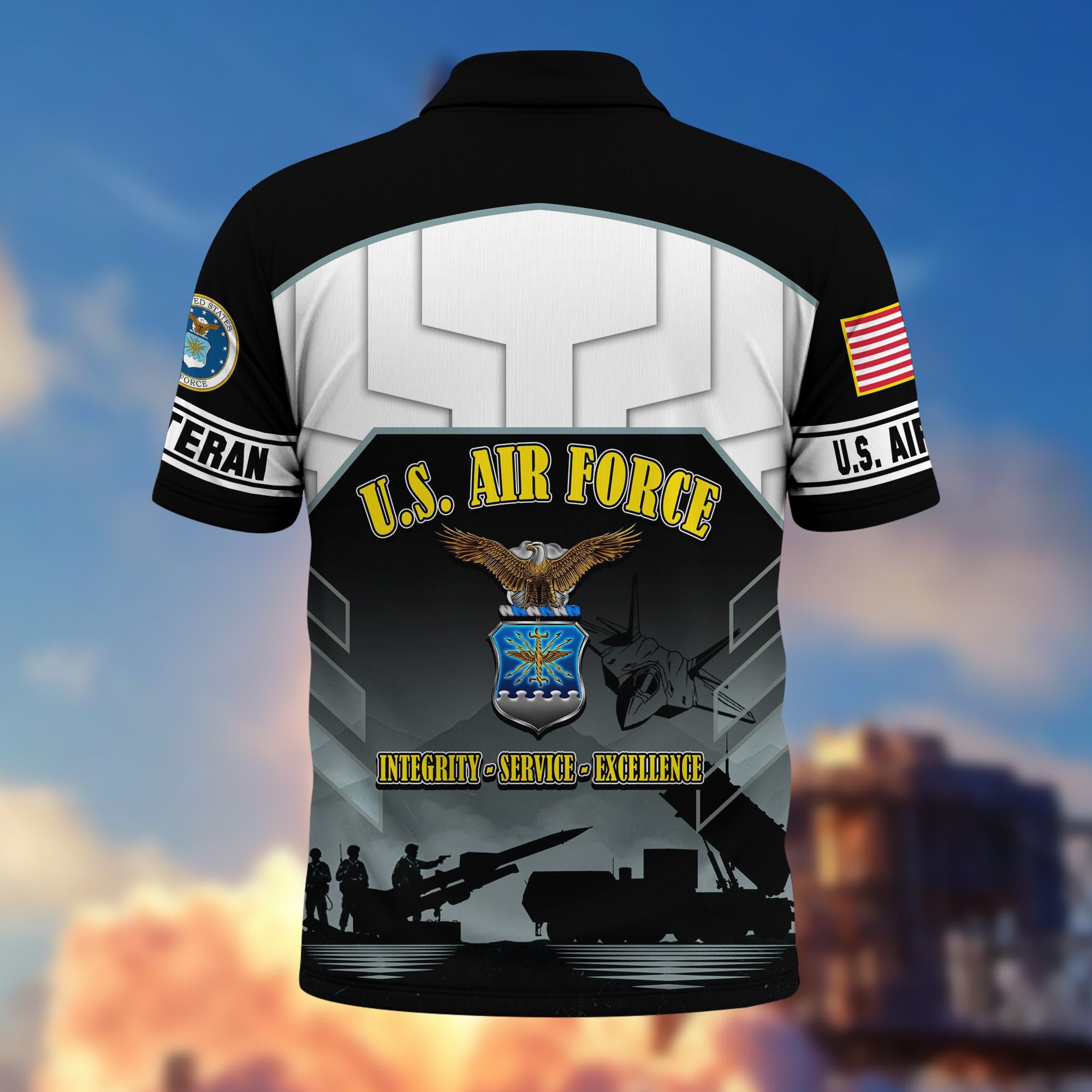 Premium US Veterans Polo Shirt, Gifts For US Veterans, Gifts On Father's Day, Veterans Day.
