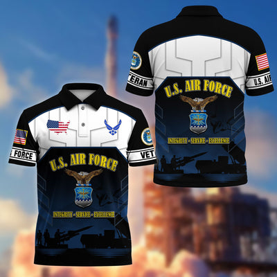 Premium US Veterans Polo Shirt, Gifts For US Veterans, Gifts On Father's Day, Veterans Day.