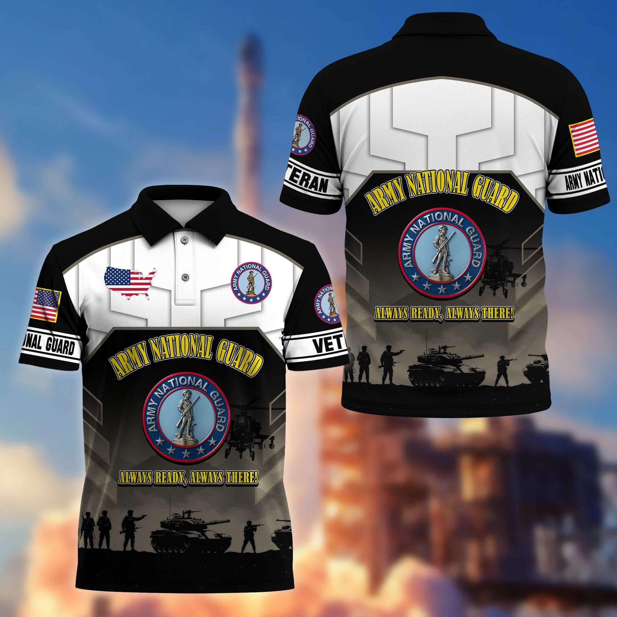 Premium US Veterans Polo Shirt, Gifts For US Veterans, Gifts On Father's Day, Veterans Day.