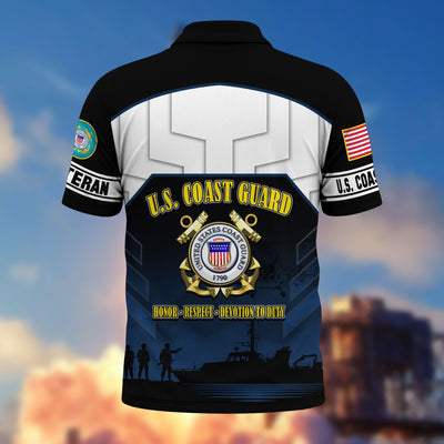 Premium US Veterans Polo Shirt, Gifts For US Veterans, Gifts On Father's Day, Veterans Day.