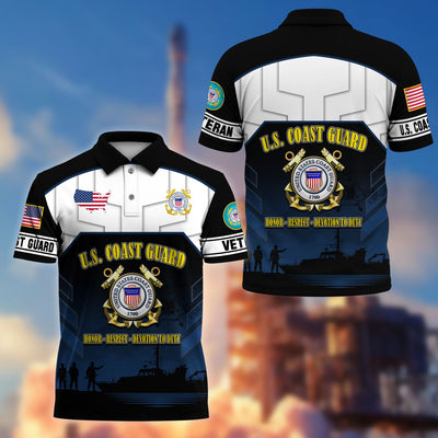Premium US Veterans Polo Shirt, Gifts For US Veterans, Gifts On Father's Day, Veterans Day.