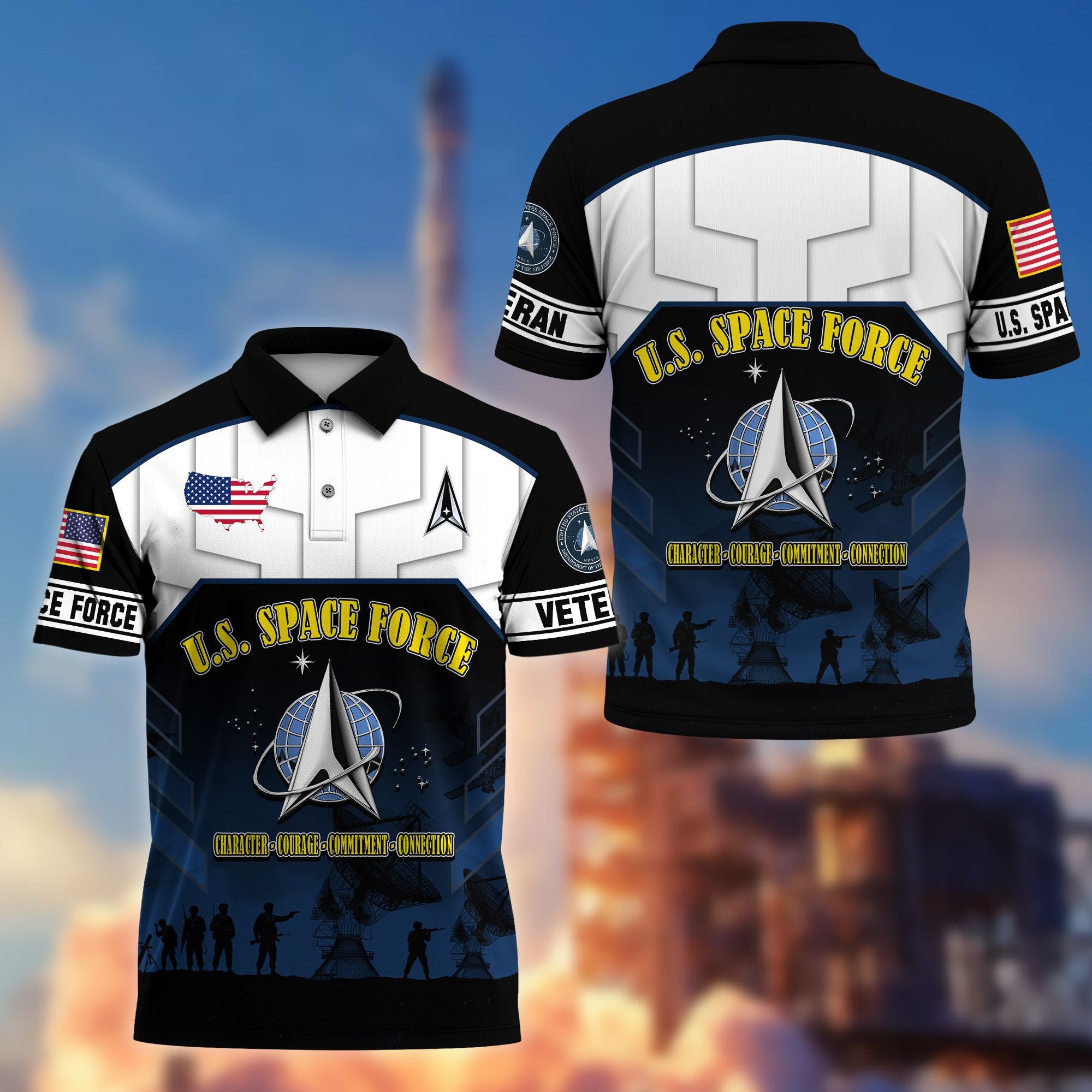 Premium US Veterans Polo Shirt, Gifts For US Veterans, Gifts On Father's Day, Veterans Day.