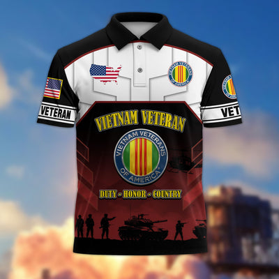 Premium US Veterans Polo Shirt, Gifts For US Veterans, Gifts On Father's Day, Veterans Day.