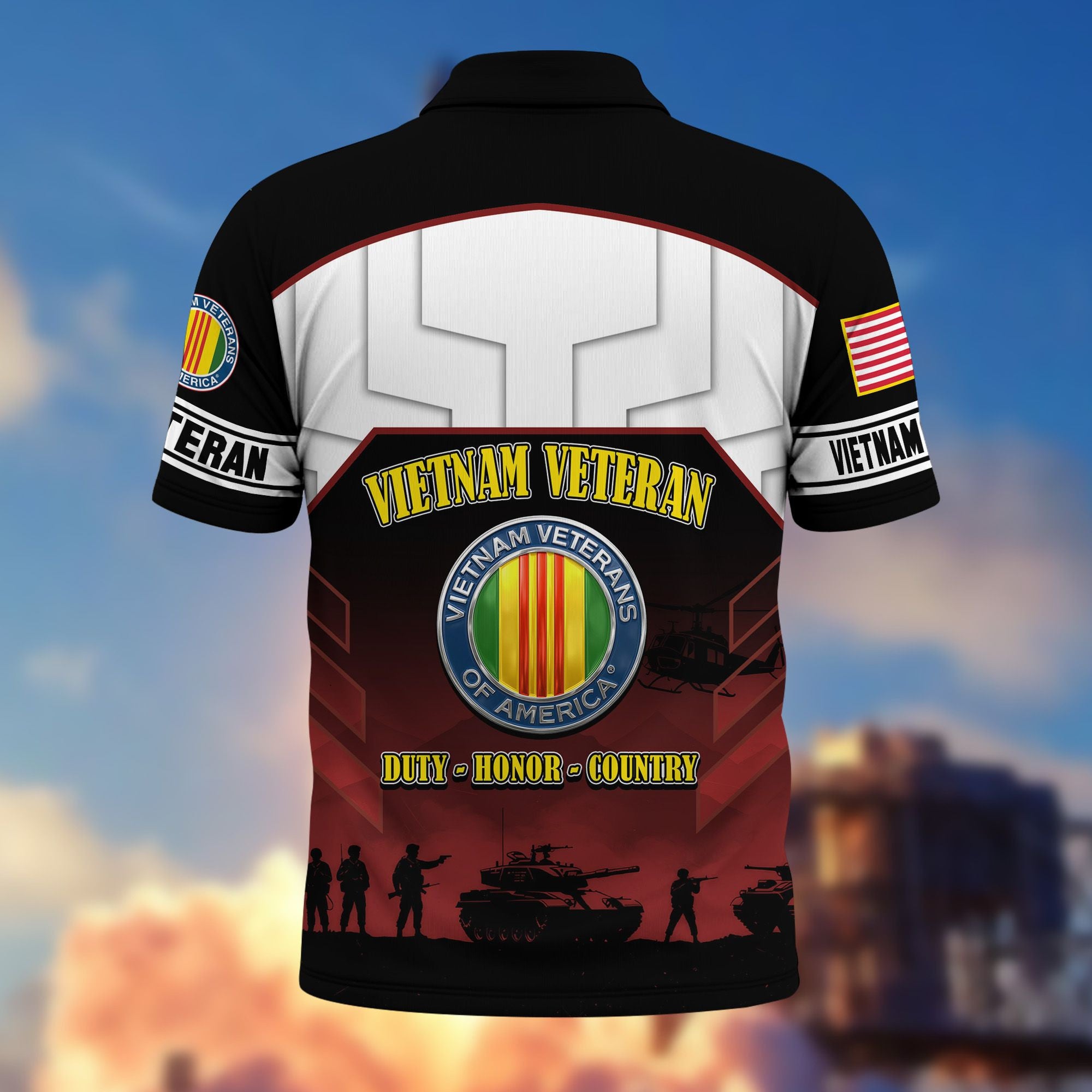 Premium US Veterans Polo Shirt, Gifts For US Veterans, Gifts On Father's Day, Veterans Day.