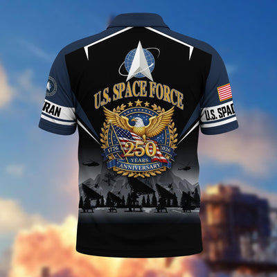 Premium America 250th Anniversary US Veteran Polo Shirt, Gifts for U.S. Veterans, Gifts for Independence Day, Veterans Day