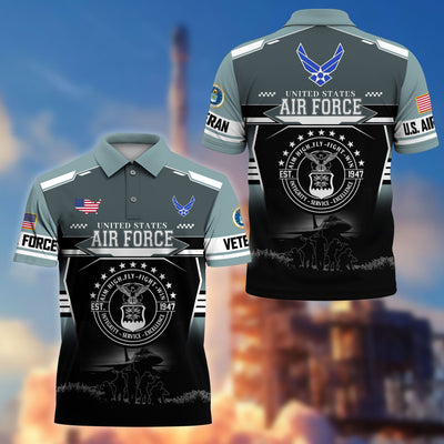 Premium US Veterans Polo Shirt, Gifts For US Veterans, Gifts For Father's Day, Veterans Day.