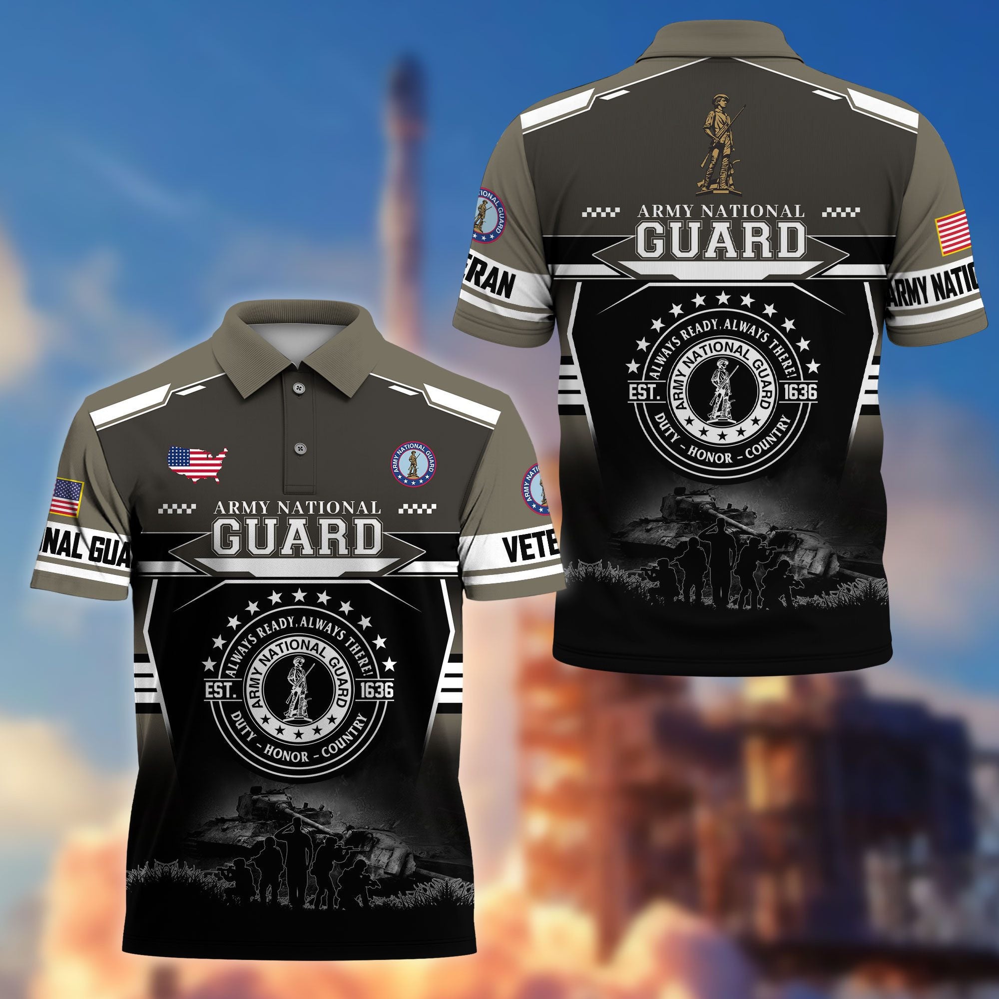 Premium US Veterans Polo Shirt, Gifts For US Veterans, Gifts For Father's Day, Veterans Day.
