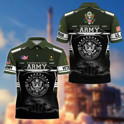 Premium US Veterans Polo Shirt, Gifts For US Veterans, Gifts For Father's Day, Veterans Day.