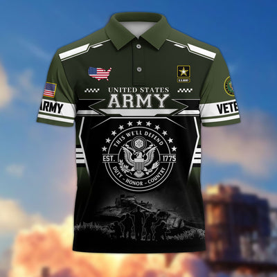 Premium US Veterans Polo Shirt, Gifts For US Veterans, Gifts For Father's Day, Veterans Day.
