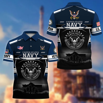 Premium US Veterans Polo Shirt, Gifts For US Veterans, Gifts For Father's Day, Veterans Day.