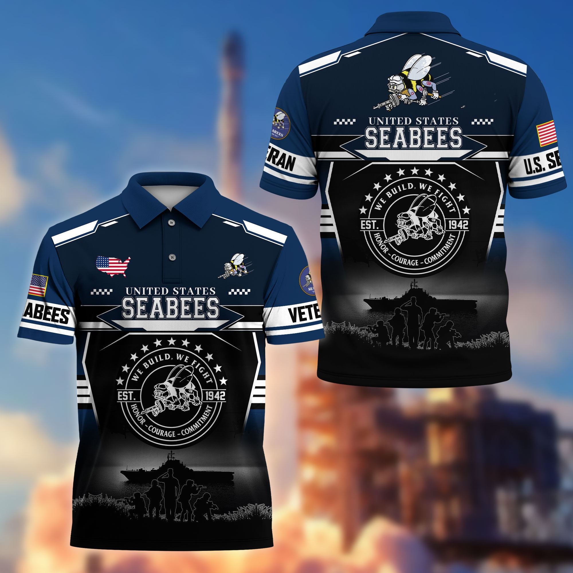 Premium US Veterans Polo Shirt, Gifts For US Veterans, Gifts For Father's Day, Veterans Day.