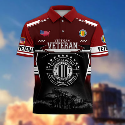 Premium US Veterans Polo Shirt, Gifts For US Veterans, Gifts For Father's Day, Veterans Day.