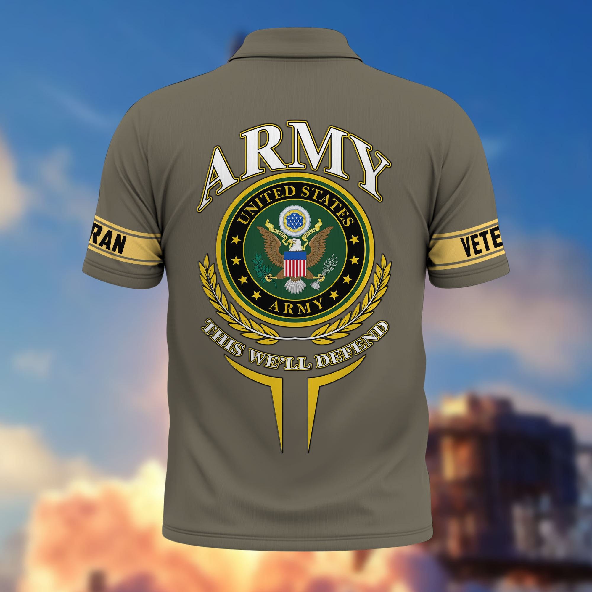 Premium US Veterans Custom Polo Shirt, Gifts For US Veterans, Gifts For Father's Day, Veterans Day.