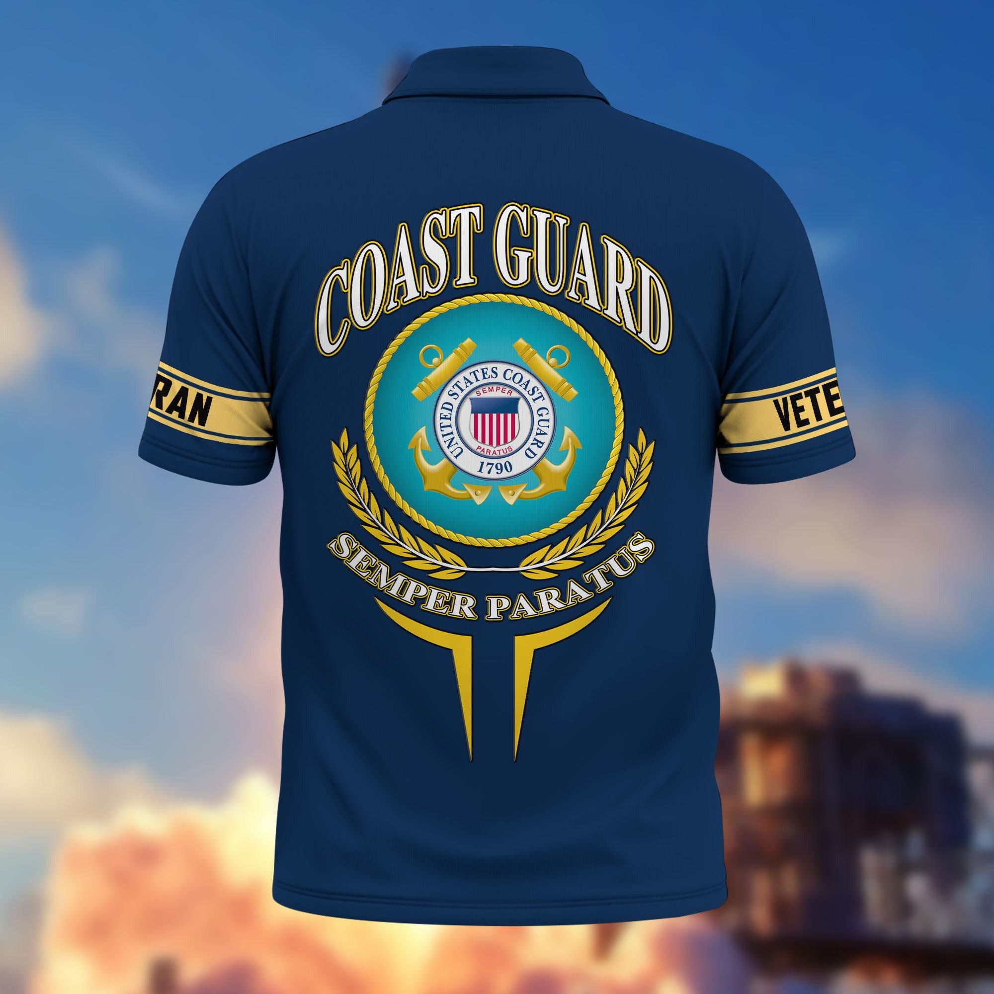 Premium US Veterans Custom Polo Shirt, Gifts For US Veterans, Gifts For Father's Day, Veterans Day.
