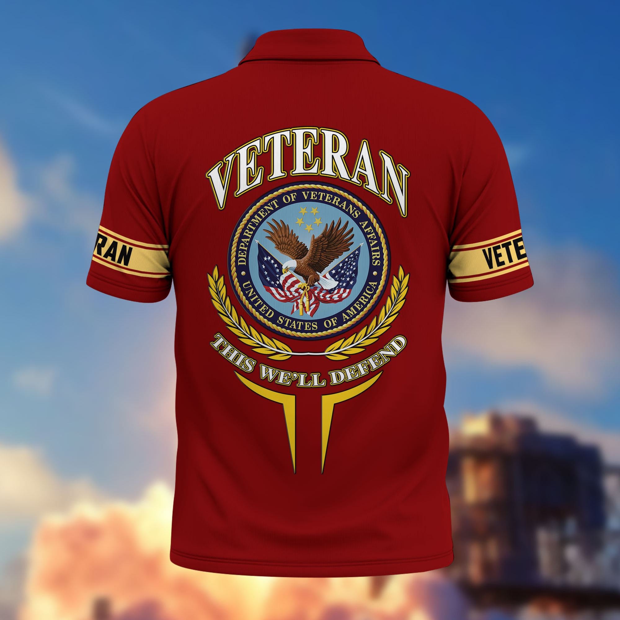 Premium US Veterans Custom Polo Shirt, Gifts For US Veterans, Gifts For Father's Day, Veterans Day.