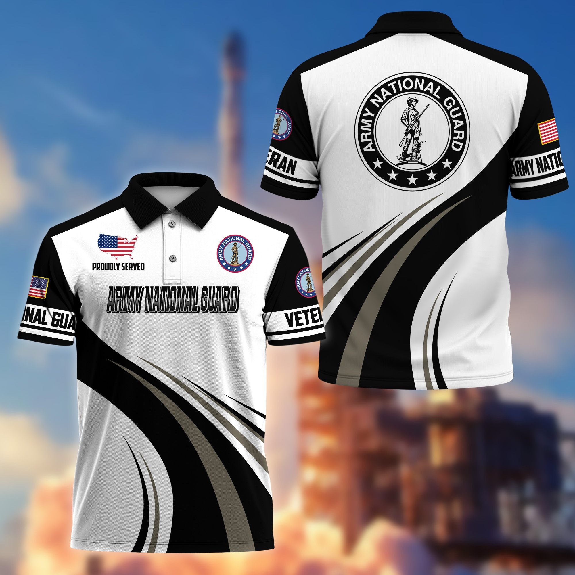 Premium US Veterans Polo Shirt, Gifts For US Veterans, Gifts On Father's Day, Veterans Day.