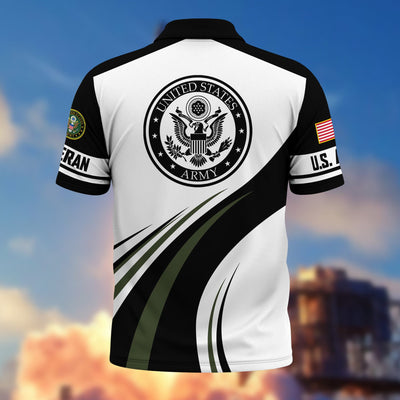 Premium US Veterans Polo Shirt, Gifts For US Veterans, Gifts On Father's Day, Veterans Day.