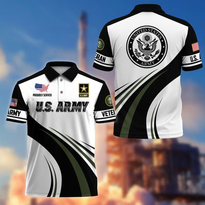 Premium US Veterans Polo Shirt, Gifts For US Veterans, Gifts On Father's Day, Veterans Day.